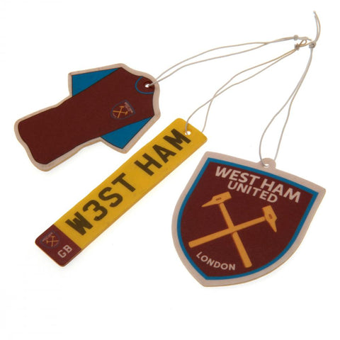 West Ham United FC 3pk Air Freshener - Sleek Choice UK