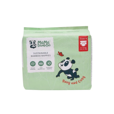 Mama Bamboo Sustainable Bamboo Size 4 - 26 nappies