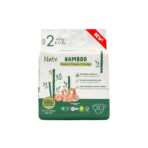 Naty Bamboo Viscose Baby Nappies Size 2 - 22 nappies