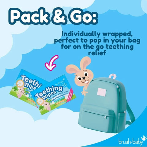 brush-baby Biodegradable Teething Wipes From Birth
