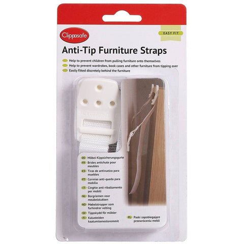 Clippasafe Anti-Tip Furniture Straps - Sleek Choice