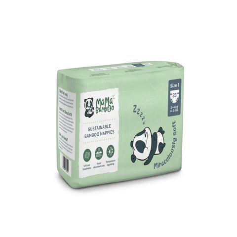 Mama Bamboo Sustainable Bamboo Size 1 - 35 nappies