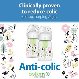 Dr Brown's Anti-Colic Options+ Baby Bottle 150Ml X2 Woodland