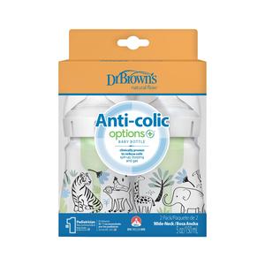 Dr Brown's Anti-Colic Options+ Baby Bottle 150Ml X2 Jungle