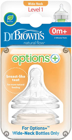 Dr Browns Options+ Level 1 (0+ mths) Teat (twin pack) - Sleek Choice