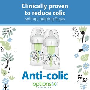 Dr Brown's Anti-Colic Options+ Baby Bottle 150Ml X2 Jungle