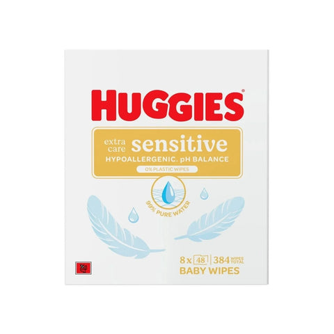 Huggies Pure Extra Sensitive Baby Wipes 8x48 pcs