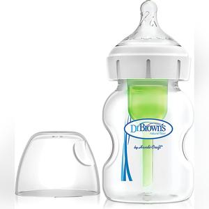 Dr Browns Options+ Anti-Colic Baby Glass Bottle 150ml Wide Neck 0m+