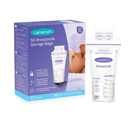 Lansinoh Breast Milk Storage Bags 50 Pack - Sleek Choice