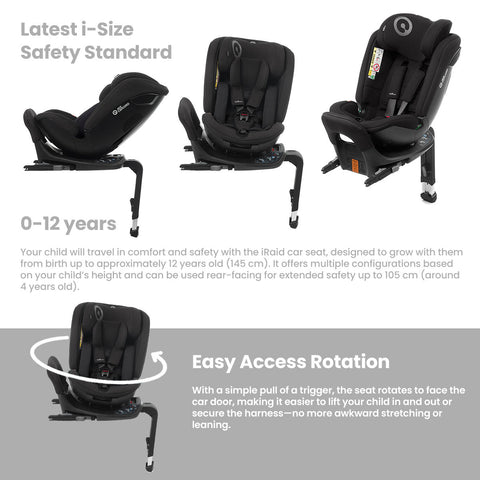 Jane iRaid 360 Swivel i-Size Car Seat, 0-12 years