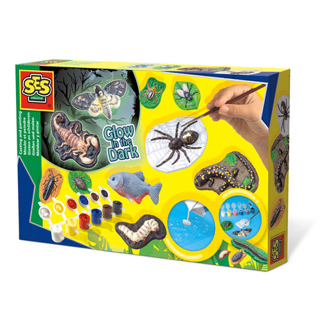 SES CREATIVE Children's Scary Animals Glow-in-the-Dark Set