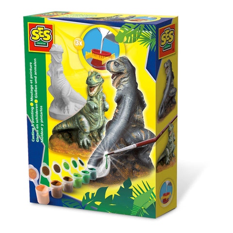 SES CREATIVE Children's T-rex Casting and Painting Set