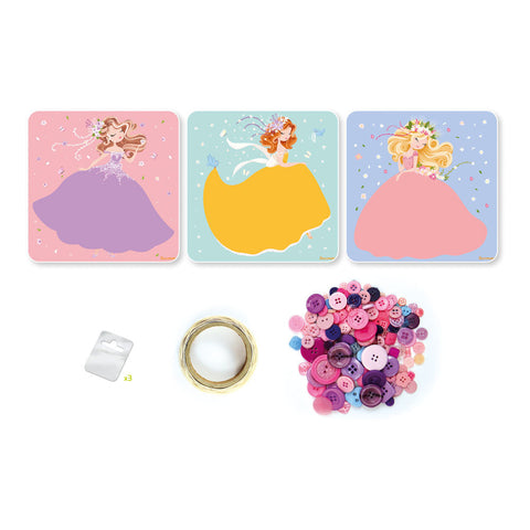 SYCOMORE Stick & Fun Children's Button Boards Princess