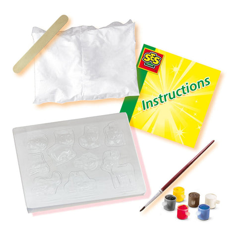 SES CREATIVE Kids Forest Animals Casting and Painting Set