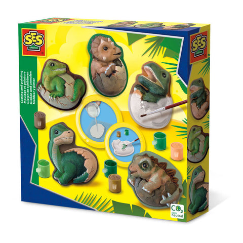 SES CREATIVE Dino Eggs Casting and Painting Set