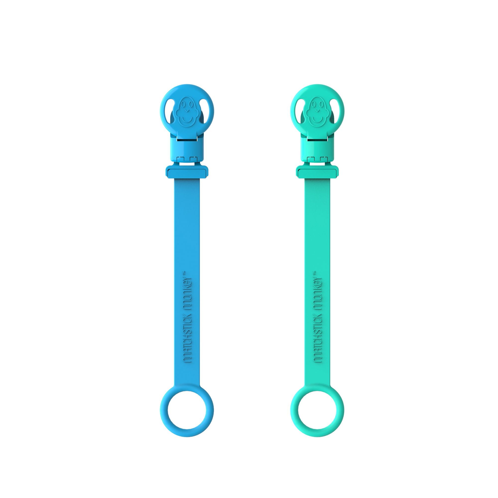 Double Soother Clip Blue & Green - Sleek Choice