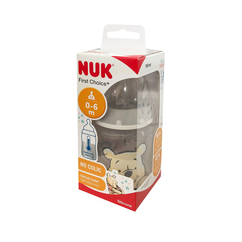 Nuk Bottle First Choice Temperature Control Winnie The Pooh 150Ml - Sleek Choice