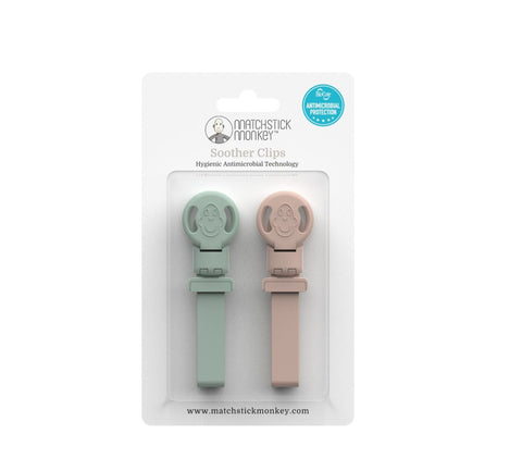 Double Soother Clip Blue & Green - Sleek Choice