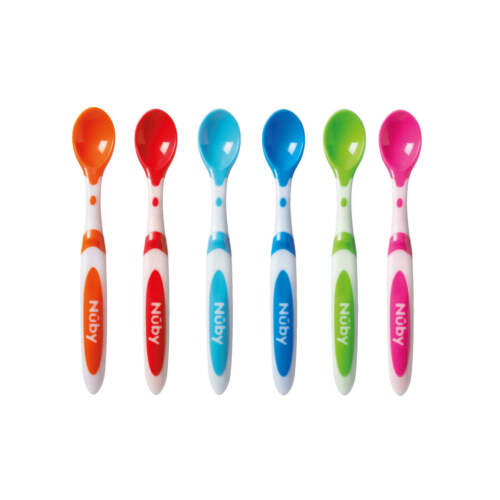 Nuby Baby Steriliser Safe Weaning Spoons Pack of 6 - Sleek Choice