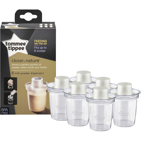 Tommee Tippee Closer To Nature Milk Powder Dispensers x 6 - Sleek Choice